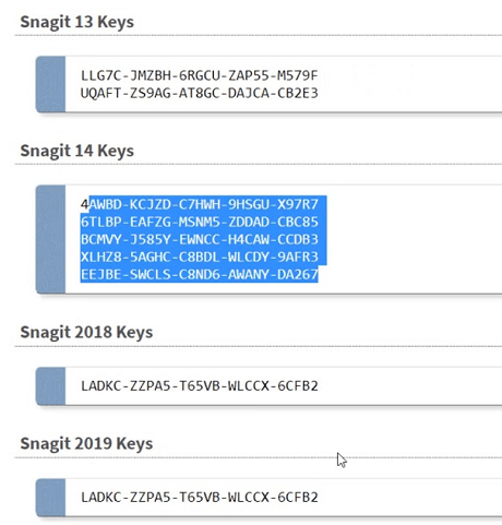 how can i find my snagit key